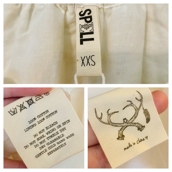 NWT Spell & the Gypsy Collective White/Cream Cassidy Mini Dress - Picture 16 of 17